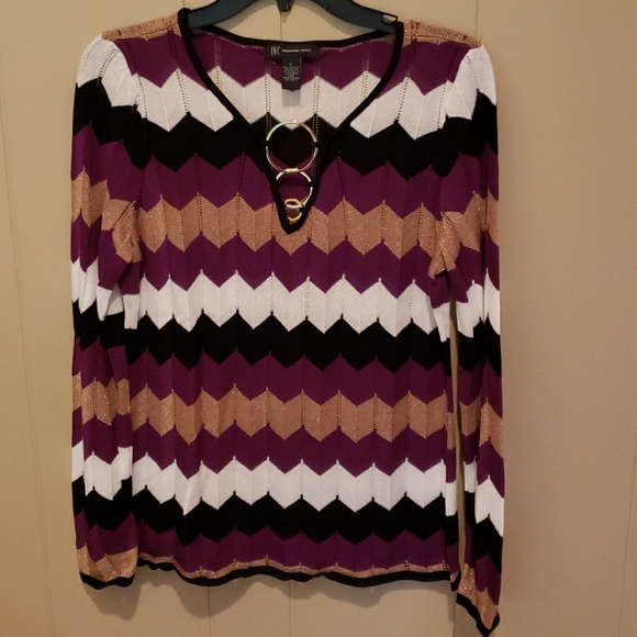 INC International Concepts Tops - EUC INC International Concepts Striped Top Large